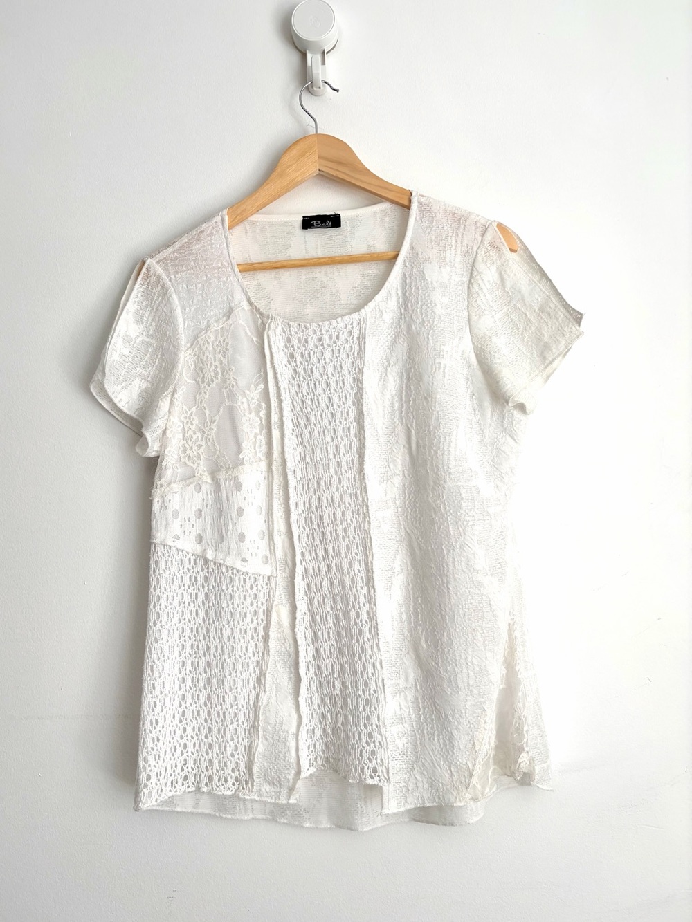 Bali - Boho Patchwork Sheer Blouse - Size M - Picture 2 of 5
